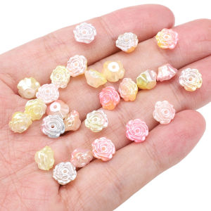 8X5มม. 100 ABS ไข่มุกสีมุก Camellia คู่สำหรับสร้อยข้อมือแฮนด์เมดต่างหูสร้อยคอต่างหูพวงกุญแจอุปกรณ์การทำเครื่องประดับหัตถกรรม DIY