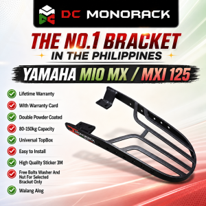 YAMAHA MIO MX / MXI 125 TOPBOX BRACKET HEAVY DUTY LIFETIME WARRANTY DOUBLE POWDER COATED PLUG AND PLAY