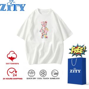 🔥Hot Sale🔥ZITY เสื้อยืดผ้าฝ้ายพิมพ์ลาย สะดวกสบายและระบายอากาศ สไตล์ใหม่ คอกลม แขนสั้น แฟชั่น PODL212
