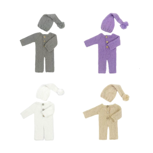 Photography Props Costumes Newborns Romper Jumpsuit Photo Clothes Outfit Breathable Clothing with Elastic Hat