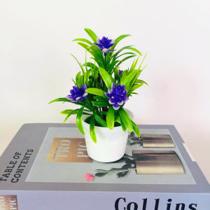 Artificial Fake Lotus Flower Potted Plant Bonsai Wedding Party Garden Home Decor Simulation Bonsai Flowers Tree Pot Fake Potted Plant
