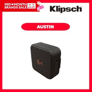 Klipsch Austin | ลำโพงพกพาเสียงจริง เบสแน่น | Bluetooth 5.3 | กันน้ำ IP67 | แบต 12 ชม. | ไซส์จิ๋ว พกง่าย
