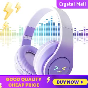 COD [Free Shipping] Light-Up Wireless BT Headphones Rechargeable Kawaii Wireless BT5.3 Headset Gaming Accessories