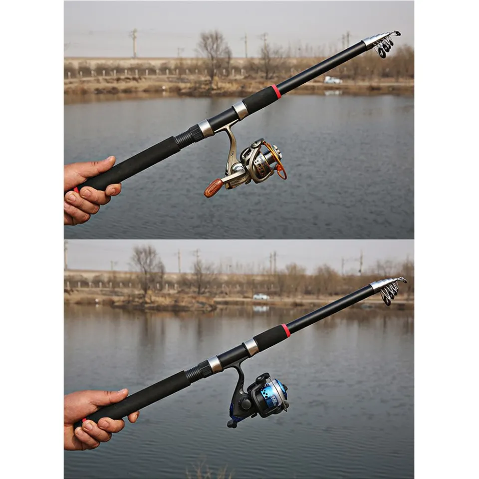 GS High Quality Spinning 1.8m 2.1m 2.4m 2.7m 3m 3.6m 4.5m Carbon Material  Hard tail/soft tail Telescopic fishing rod Pen Pole Retractable