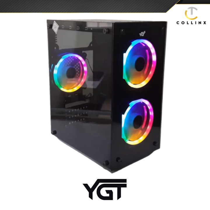 YGT Y288 Glass Case | Tempered Glass Gaming PC/ Desktop Case | High ...