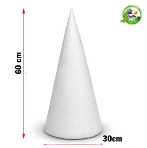 Phôi Xốp Hình Chóp Nón Cao 60cm Đường Kính 30cm Màu Trắngổnồ Làm Tháp Bánh Kẹo Donut Macaron Cắm Hoa Trang Trí Sinh Nhật