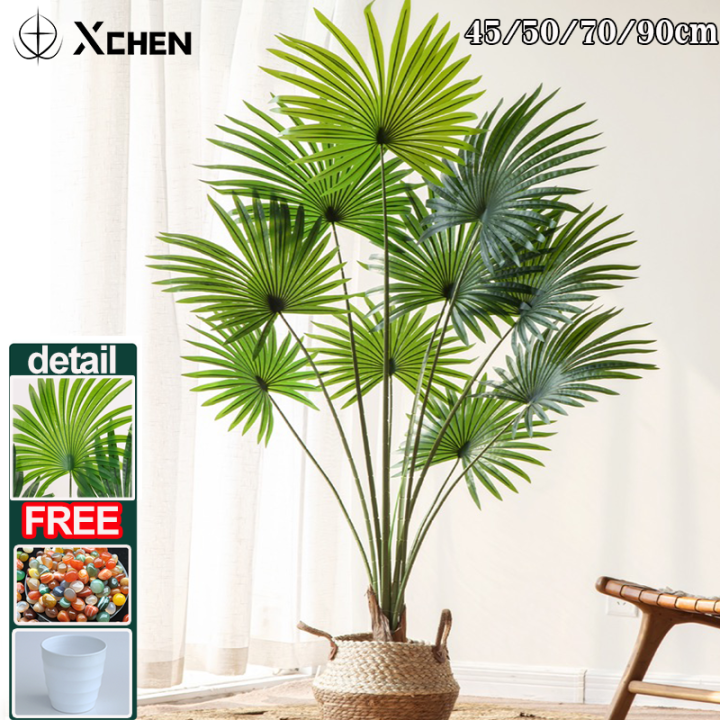 【Send flower pots】Artificial Plants big size 18 leaves 75cm/24 leaves