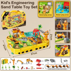🚚Ship in 24h🚀Children’s Engineering Sandbox Toy DIY Puzzle Game Construction Vehicle Set Foldable Engineering Toy Set Kids’ Toy