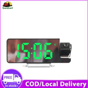 【Free Shipping】 Projection Alarm Clock with Brightness Control and Digital Display Candleholder for Comfortable Sleep Environment