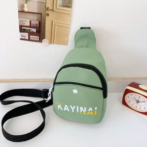 Childrens bag 2025 spring and summer new Korean version alphabet baby breast bag handsome boy casual versatile light messenger bag