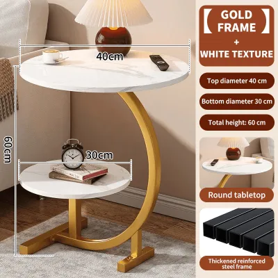 2 Layer Side table Bedside Sofa Table for Living room Sofa Shelf Corner table Coffee table Bedroom Nightstand