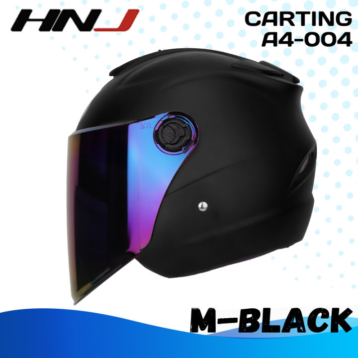 HNJ A4-004 Motorcycle Helmet Half Face helmet tinted visor Motor Helmet for  Men and Women Universal helmet