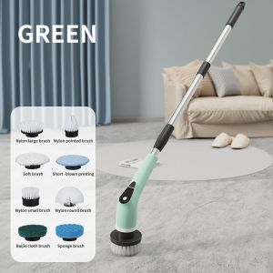 GEMMA Telescopic Electric Cleaning Brush Rechargeable Handheld Electric Spin Scrubber Cleaning Device Adjustable Window Cleaner Household