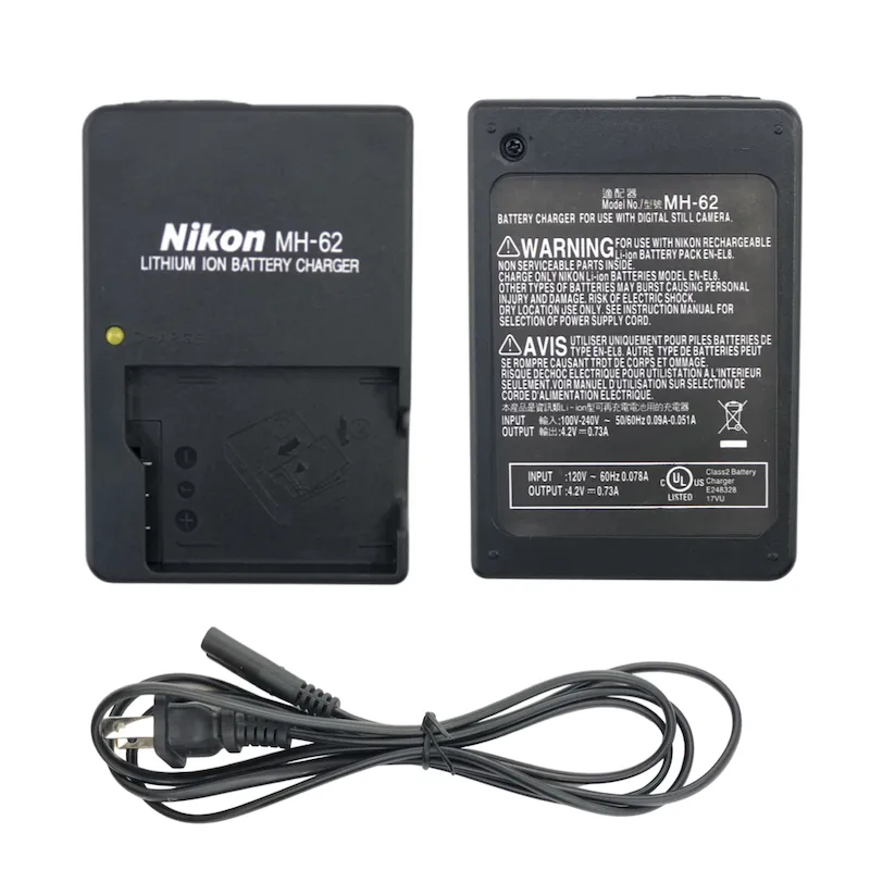 NIKON BATTERY CHARGER MH-62 FOR NIKON EN-EL8 BATTERY FOR Nikon