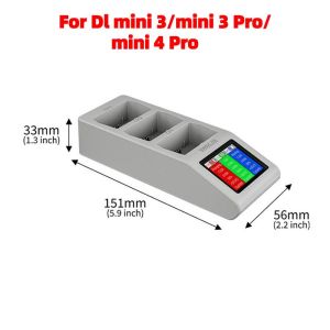 STARTRC LCD Battery Charger for DJI Mini 3/Mini 3 Pro Charge Three Intelligent Flight Battery plus Accessoriess