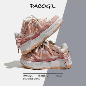 National Fashion Niche Dreadlocks Dopamine Thick Bottom Bread Shoes Female ins Color Matching Increasing Height and Making Feet Look Smaller Sports Casual Borad Shoes