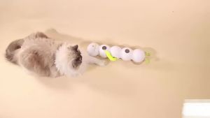 Caterpillar Interactive Cat Toy Rechargeable Automatic Teasing Cat Toy With Tail Motion Activated Teasing Cat Toy For Indoor Cat