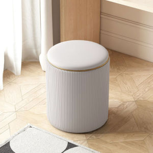 Modern Nordic Light Luxury Minimalist Leather Dressing Stool/ Makeup Stool D5