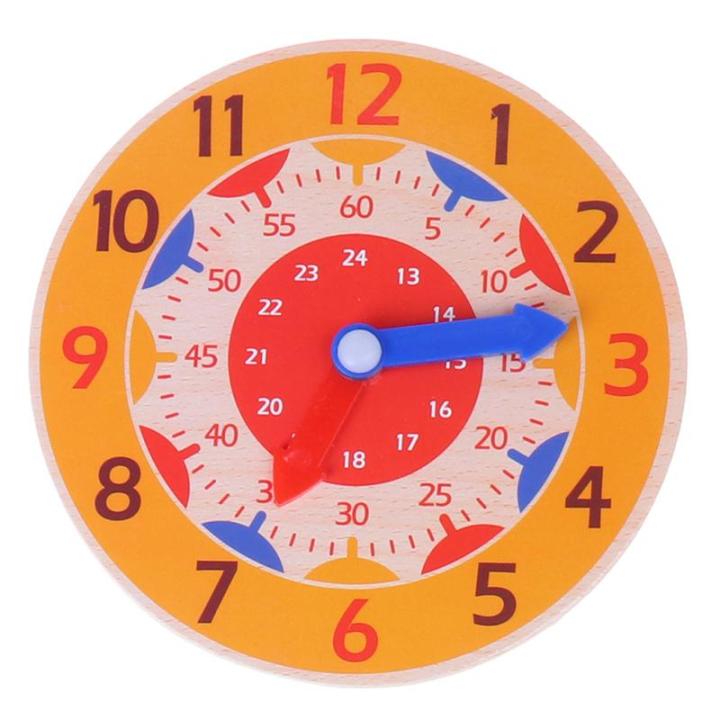 banbi Children Montessori Wooden Clock Toys Hour Minute Second ...