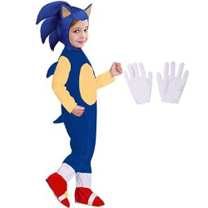 Carnival Kids Anime Sonic Kid Deluxe Girls Boys Cosplay Costume Hedgehog Toy Hat Jumpsuit Children The Game Character Birthday Party