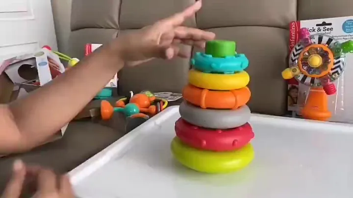 ROCK 'N STACK RINGS - ของเล่นเสริมพัฒนาการ-ห่วงหลากสี | Lazada.co.th