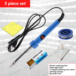 1 Set Soldering Iron Kit Solder Solder Paste Heavy Duty Holder 60W 220V Temperature Soldering Gun Welding Tools