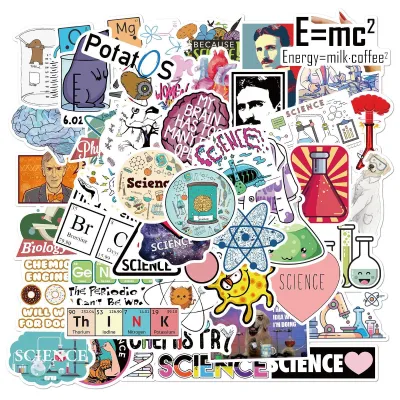 50PCS Mdeicine Physical Chemistry Science Laboratory Waterproof diy luggage laptop phone Sticker