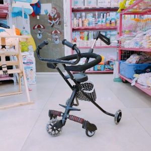 [siêu rẻ] XE ĐẨY 5 BÁNH GẤP GỌN ĐƯỢC - TẶNG KÈM GIỎ CHO BÉ - CÓ ĐAI AN TOÀN + Xe đẩy gấp gọn Q1