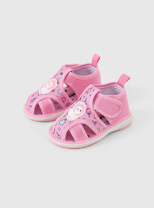 Giày tập đi bé gái giày chống trượt giày bít mũi cho trẻ em dép quai hậu Rabity 20001