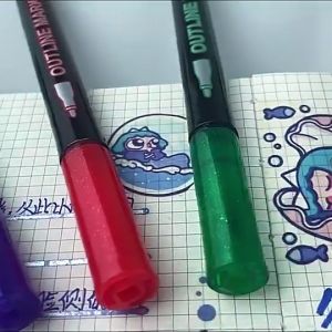 Dual Line Outline Marker Collection Shiny Metallic Glitter Art Pens Markers for Creative Crafts