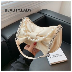 2023 Baru Retro Busur Tas Rantai Messenger Tas Wanita Fashion Sederhana Lipit Satu Bahu Ketiak Tas Cloud Bag BAO070