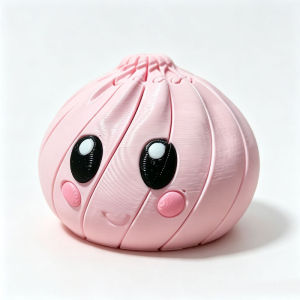1pc 3D Printing Dumpling Sensory Decompression Toy Deformable Twist Creative Stress-Relief Gadget Desk Ornament