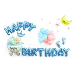 Set Bóng Trang Trí Sinh Nhật Bé Trai Bé Gái (Tặng Keo)