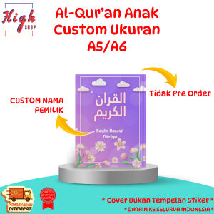 Al-Quran Request Nama di Cover Quran A5 A6 Bisa tambah foto & kata-kata di pembatas buku/sisipan