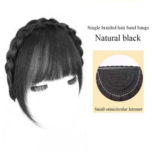 Nicedays🍒Kepala Air Bangs Ikat Kepala Terintegrasi/Ikan Tulang Jalinan Wig/Ikat Kepala Tak Terlihat Ikat COD