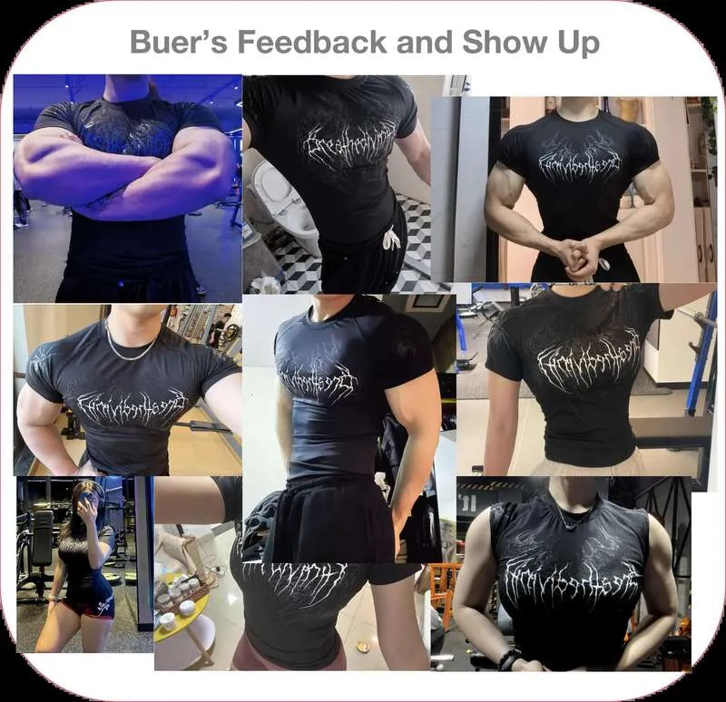 Breathedivinity Compression Shirt Short Sleeve 2025 Tops Muscle