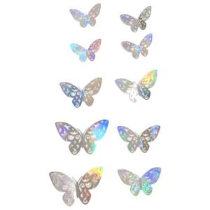 สติกเกอร์ติดผนังลายผีเสื้อ3มิติตกแต่งผนังผีเสื้อ3มิติสติ๊กเกอร์ติดผนังผีเสื้อห้องนอนและห้องเด็กสำหรับห้องนั่งเล่น