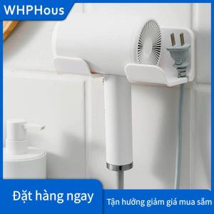 WHPHous Phòng tắm treo tường Máy Sấy Tóc Chủ vòi hoa sen lưu trữ giá tự dính nhựa hộ gia đình nhà vệ sinh tổ chức kệ