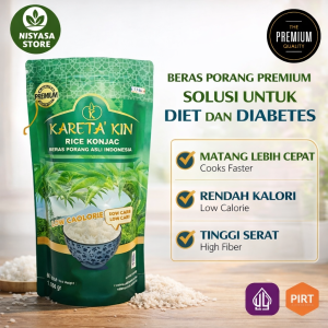 PREMIUM Quality KARETA KIN Beras Diet Porang  1Kg Shirataki Konjac Rice Non Fukumi
