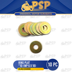 Ring Plat "10 (WP 6 X 18) Harga Per Pak Isi 10 - Reng Plate Pelat Washer Kunci 10 Diameter 6mm