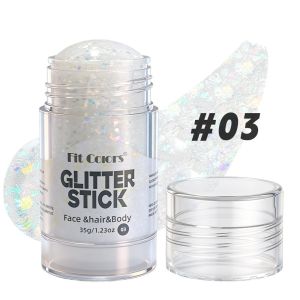 DOWNA Waterproof Glitter Stick Red White Blue Rotating Body Glitter Stick Glitter Makeup 8 Colors Sequins Glitter Gel Stick 4th of July