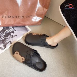Sandal Wanita Fashion Empuk Tebal Anti Slip Indoor Rumah Nyaman Bear Face JOFSH77