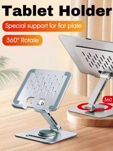 360 Rotating Swivel Tablet Phone Holder Foldable Aluminum Desktop Lazy Stand for Laptop
