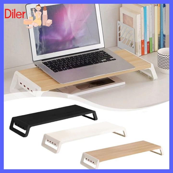 DILER Thick Computer Monitor Stand Pressure-Resistant with USB Ports ...