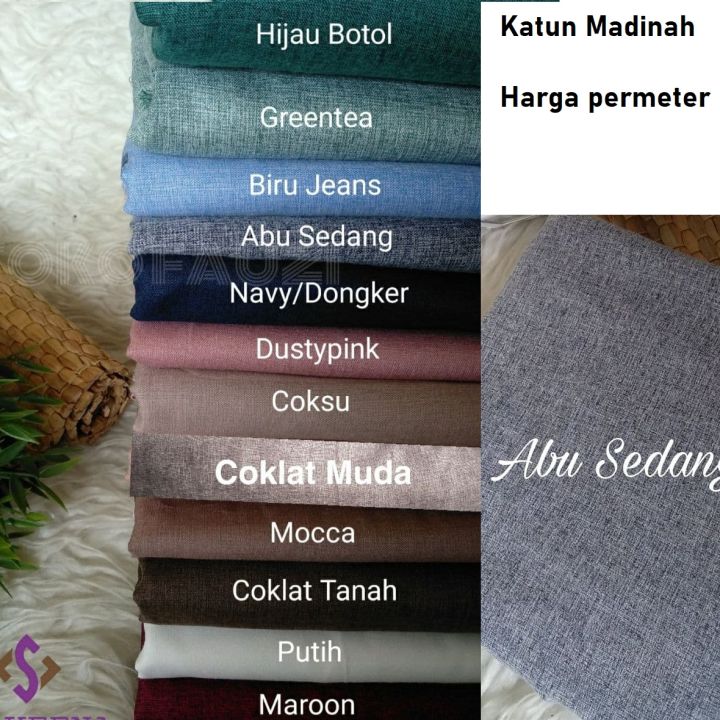 Kain Katun Madinah Meteran / Bahan Katun Madinah Jual Permeter / Bahan