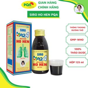 Ho Hen PQA Giúp giải cảm hàn thông phế bình suyễn dùng cho người bị ho ho lâu ngày ho gà khó thở hen suyễn hen phế quản Chai 125ml