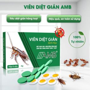 Viên diệt gián sinh học AMB combo 2 hộp thuốc diệt gián diệt hiệu quả mọi loại gián nhanh chóng an toàn sức khỏe