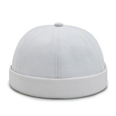 8 Colors Solid Color Brimless Beanie Docker Cap,sailor Hat,rolled Cuff - View #5