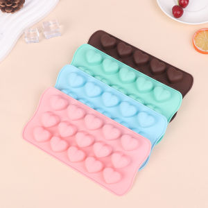 [Energetic] แม่พิมพ์ซิลิโคนรูปหัวใจสามมิติ1ชิ้น15หลุมแม่พิมพ์ทำมูสขนมแบบตะแกรงน้ำแข็งช็อคโกแลตแบบ DIY แม่พิมพ์อบขนมนุ่ม