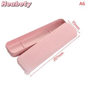 Heabety Travel Outdoor Reusable Tableware Box School Home Slot Design Practical Cutlery Transparent Cover Storage Box